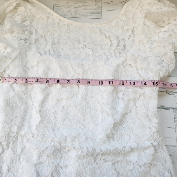 Free People Hailee Lace Mini Dress Ivory Size Medium NWT - Picture 5 of 10